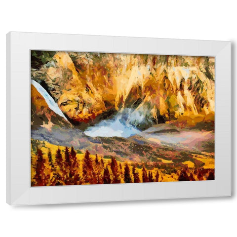 Great Yellowstone NP 2 White Modern Wood Framed Art Print by Medeiros, Celito