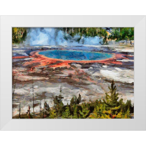 Great Yellowstone NP 3 White Modern Wood Framed Art Print by Medeiros, Celito