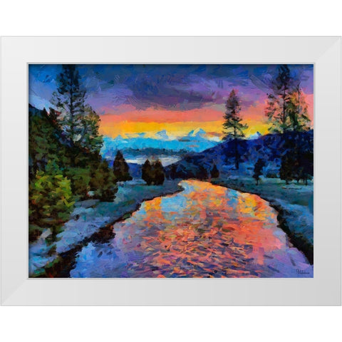 Great Yellowstone NP 8 White Modern Wood Framed Art Print by Medeiros, Celito