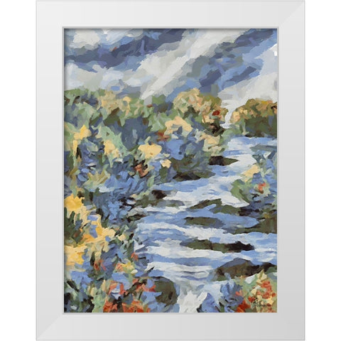Landscapes in Monet Style IV White Modern Wood Framed Art Print by Medeiros, Celito