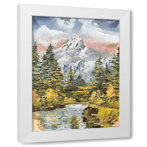 Landscapes in Monet Style IX White Modern Wood Framed Art Print by Medeiros, Celito