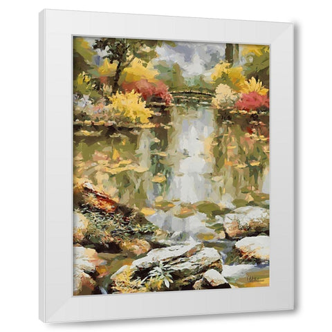 Landscapes in Monet Style XI White Modern Wood Framed Art Print by Medeiros, Celito