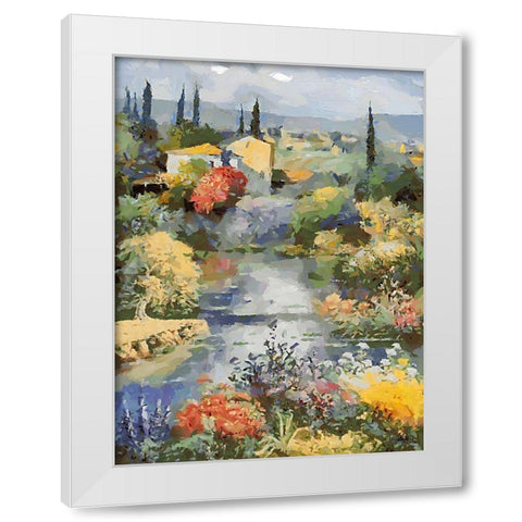 Landscapes in Monet Style XII White Modern Wood Framed Art Print by Medeiros, Celito