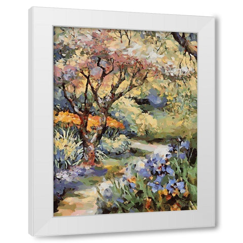 Landscapes in Monet Style XIV White Modern Wood Framed Art Print by Medeiros, Celito