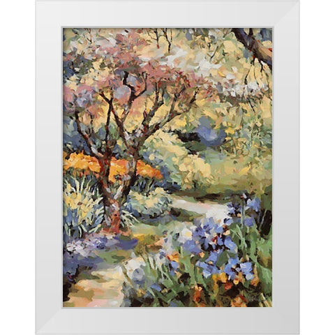 Landscapes in Monet Style XIV White Modern Wood Framed Art Print by Medeiros, Celito