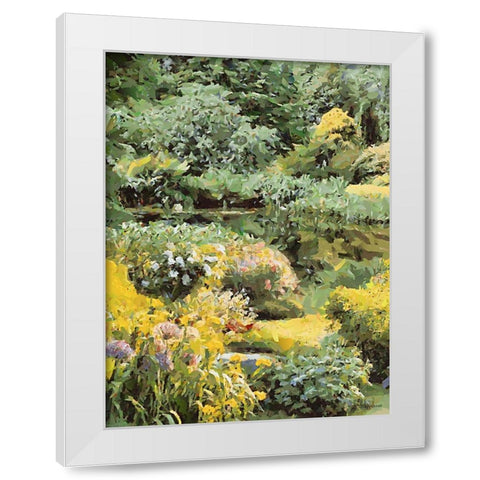 Landscapes in Monet Style XVIII White Modern Wood Framed Art Print by Medeiros, Celito