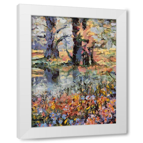 Landscapes in Monet Style XXIV White Modern Wood Framed Art Print by Medeiros, Celito
