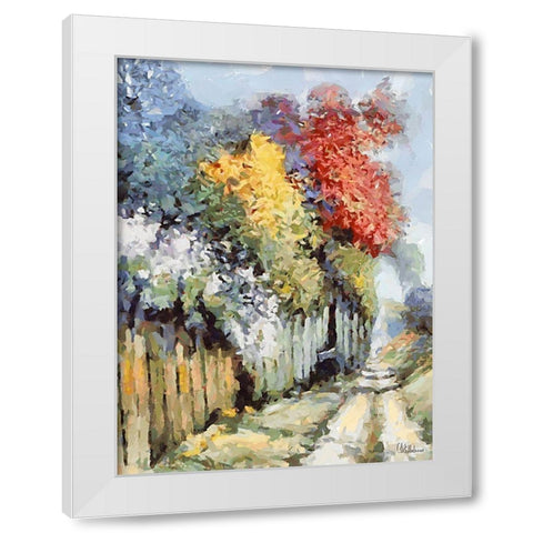 Landscapes in Monet Style XXVIII White Modern Wood Framed Art Print by Medeiros, Celito