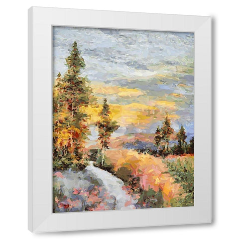 Landscapes in Monet Style XXIX White Modern Wood Framed Art Print by Medeiros, Celito