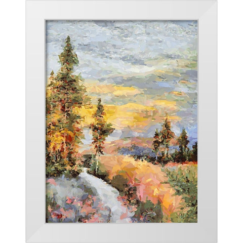 Landscapes in Monet Style XXIX White Modern Wood Framed Art Print by Medeiros, Celito