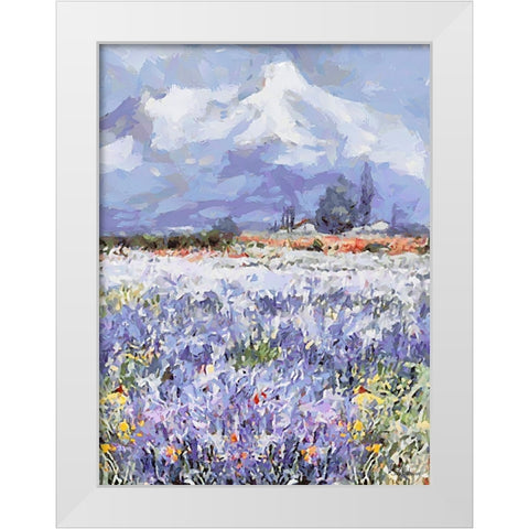 Landscapes in Monet Style XXX White Modern Wood Framed Art Print by Medeiros, Celito