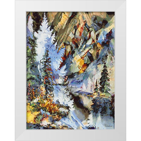 Landscapes in Monet Style XXXIV White Modern Wood Framed Art Print by Medeiros, Celito