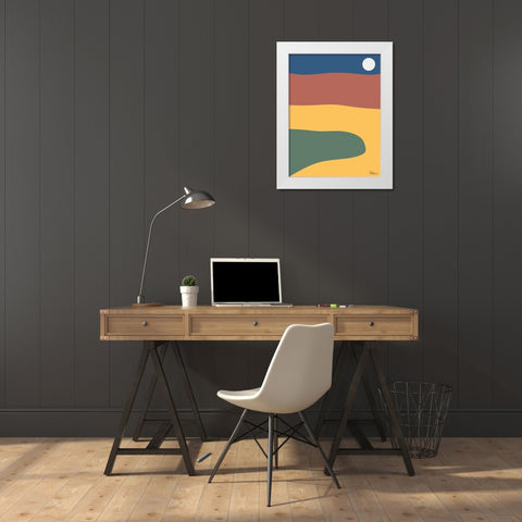 A Game with Abstract Shapes XXXIV White Modern Wood Framed Art Print by Medeiros, Celito