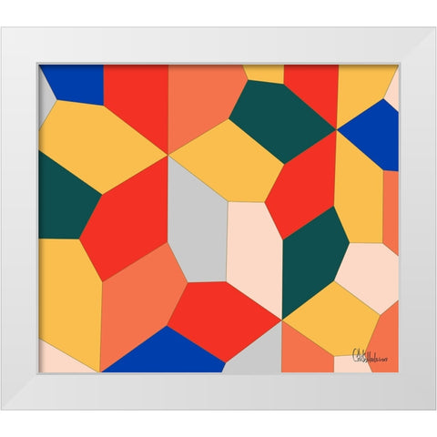 A Game with Abstract Shapes XXXVII White Modern Wood Framed Art Print by Medeiros, Celito
