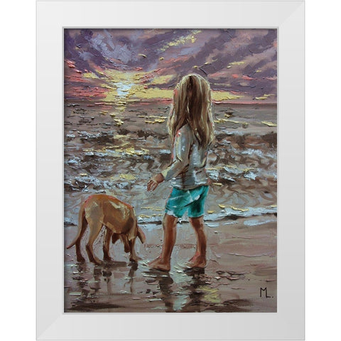 Sunrise White Modern Wood Framed Art Print by Luniak, Monika