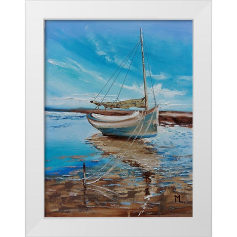 In Paradise White Modern Wood Framed Art Print by Luniak, Monika