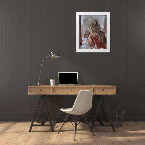 Good Book White Modern Wood Framed Art Print by Luniak, Monika