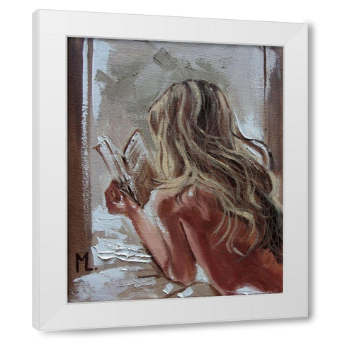Good Book White Modern Wood Framed Art Print by Luniak, Monika