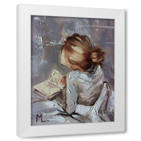 Nice Book White Modern Wood Framed Art Print by Luniak, Monika
