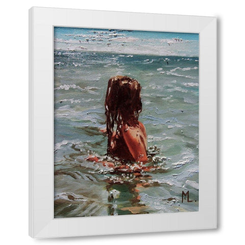 Blue Sky White Modern Wood Framed Art Print by Luniak, Monika