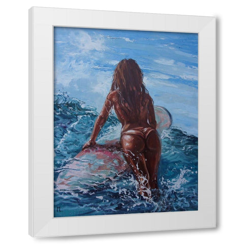 Californian Day White Modern Wood Framed Art Print by Luniak, Monika