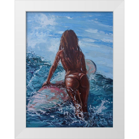 Californian Day White Modern Wood Framed Art Print by Luniak, Monika