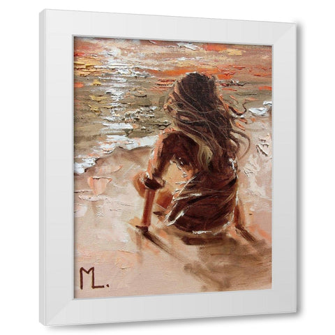 My Place White Modern Wood Framed Art Print by Luniak, Monika