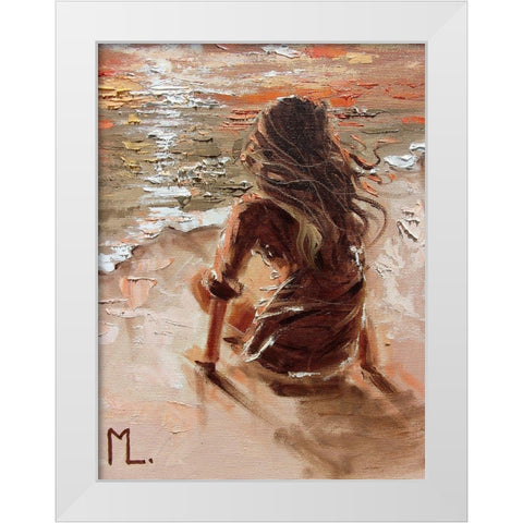 My Place White Modern Wood Framed Art Print by Luniak, Monika