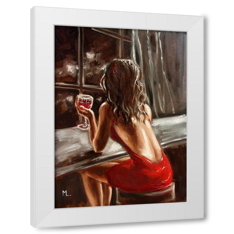 Warm Night White Modern Wood Framed Art Print by Luniak, Monika