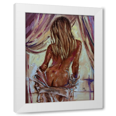 My Window White Modern Wood Framed Art Print by Luniak, Monika