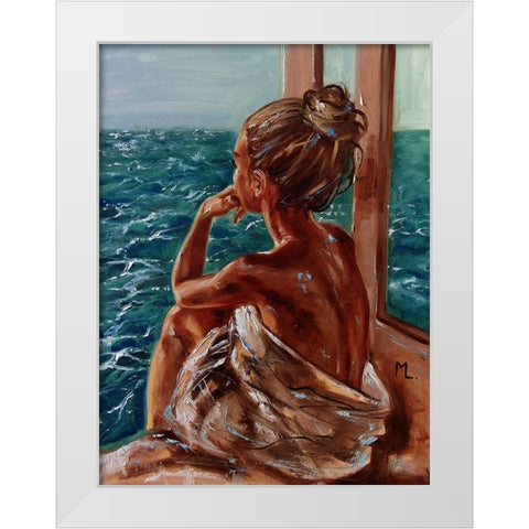 Reflections White Modern Wood Framed Art Print by Luniak, Monika