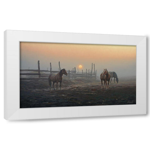 Wake Up White Modern Wood Framed Art Print by Adamov, Alexey