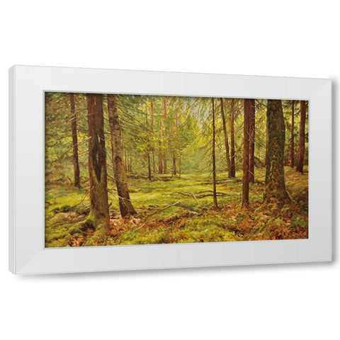 In the Wood White Modern Wood Framed Art Print by Adamov, Alexey