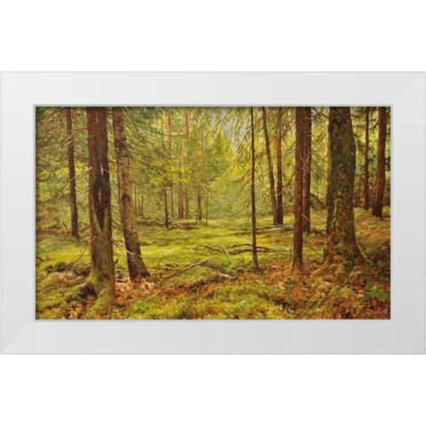 In the Wood White Modern Wood Framed Art Print by Adamov, Alexey