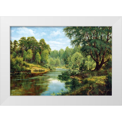 Russian Landscapes I White Modern Wood Framed Art Print by Davutov, Ilfat