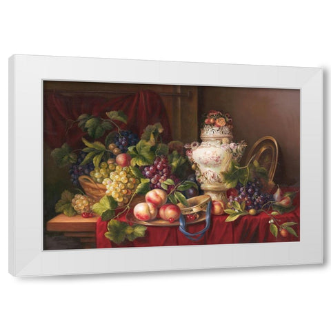 Still Life with Fruits II White Modern Wood Framed Art Print by Viktoria