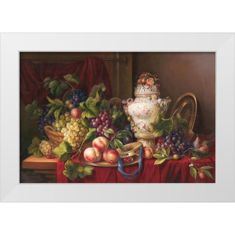 Still Life with Fruits II White Modern Wood Framed Art Print by Viktoria