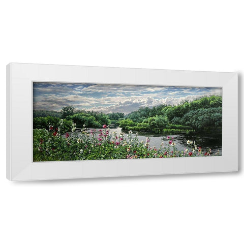 After the Rain White Modern Wood Framed Art Print by Adamov, Alexey