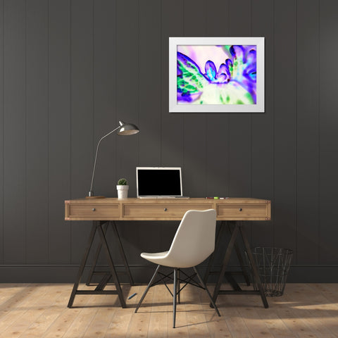Biologic II White Modern Wood Framed Art Print by Grayscale