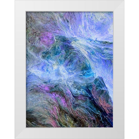 Lava Storm I White Modern Wood Framed Art Print by Grayscale