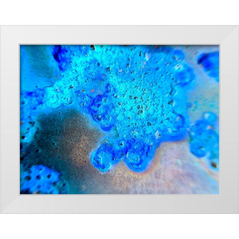 Blue Oxide White Modern Wood Framed Art Print by Grayscale