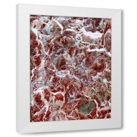 Red Texture II White Modern Wood Framed Art Print by Grayscale