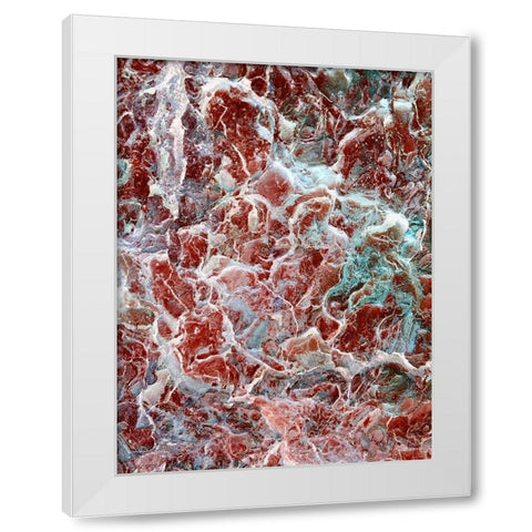 Red Texture III White Modern Wood Framed Art Print by Grayscale