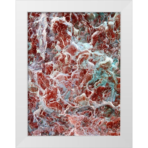 Red Texture III White Modern Wood Framed Art Print by Grayscale