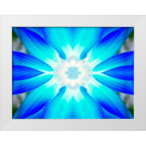Flower Medallion V White Modern Wood Framed Art Print by Grayscale