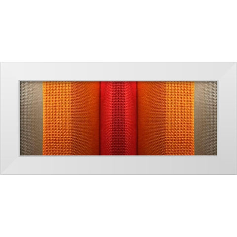 Fabric XVI White Modern Wood Framed Art Print by Grayscale
