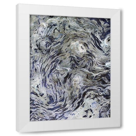 Texture Fluid I White Modern Wood Framed Art Print by Grayscale