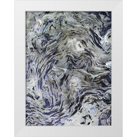 Texture Fluid I White Modern Wood Framed Art Print by Grayscale