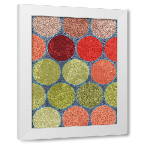 Circle Textures I White Modern Wood Framed Art Print by Grayscale