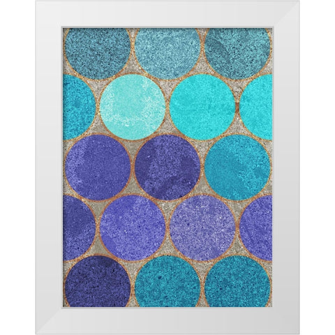 Circle Textures II White Modern Wood Framed Art Print by Grayscale